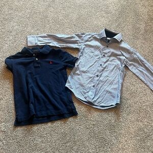 Ralph Lauren size 7 boys polo, size 7 dress shirt